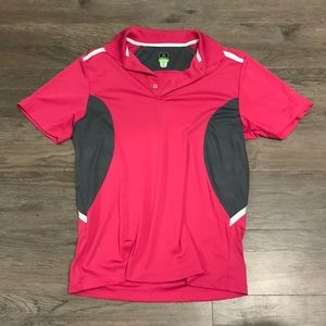 Pro series golf shirt, pink in color, size medium